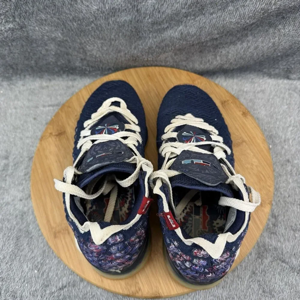 Nike LeBron 17 Shoes Mens Size 5.5 Blue High Top Basketball Sneakers CD5056-400